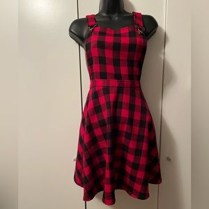 Plaid Overall Skirt